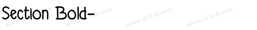 Section Bold字体转换